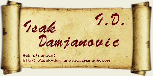 Isak Damjanović vizit kartica